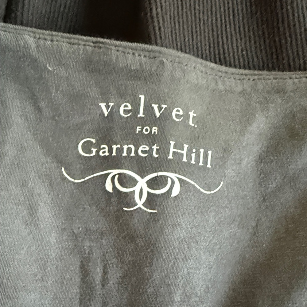 Garnet Hill Velvet Charcoal Top